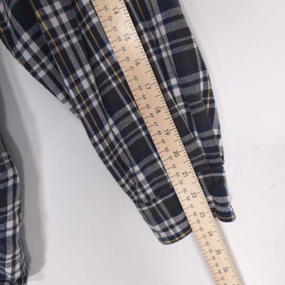 Vintage CHAPS RALPH LAUREN Plaid Shirt XL Flannel Cotton Navy Blue Men’s 234746 - Picture 5 of 9